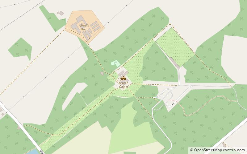 Brodie Castle location map
