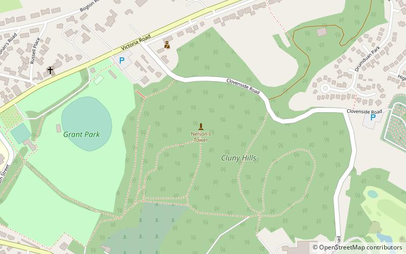 Cluny Hill location map
