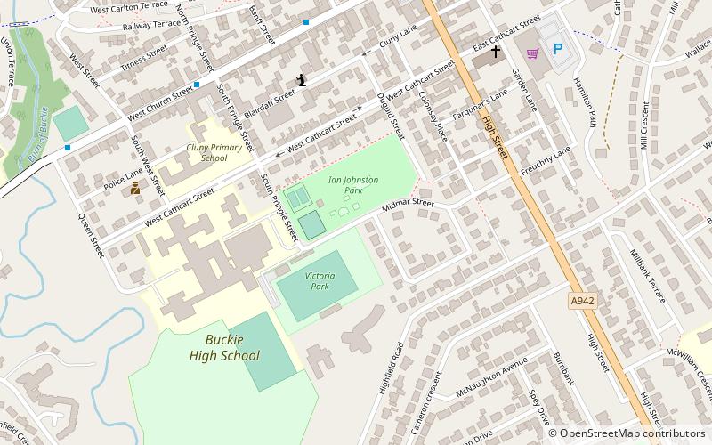 victoria park buckie location map