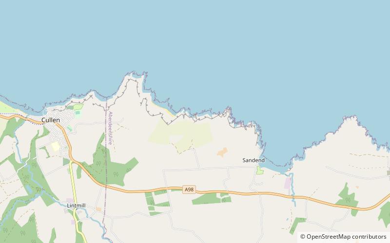 Findlater Castle location map
