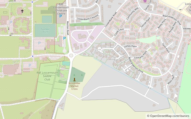 Kinneddar Castle location map