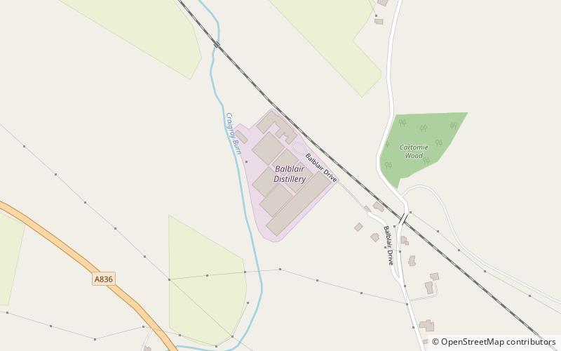 Balblair distillery location map