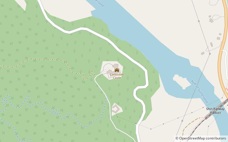 Carbisdale Castle location map