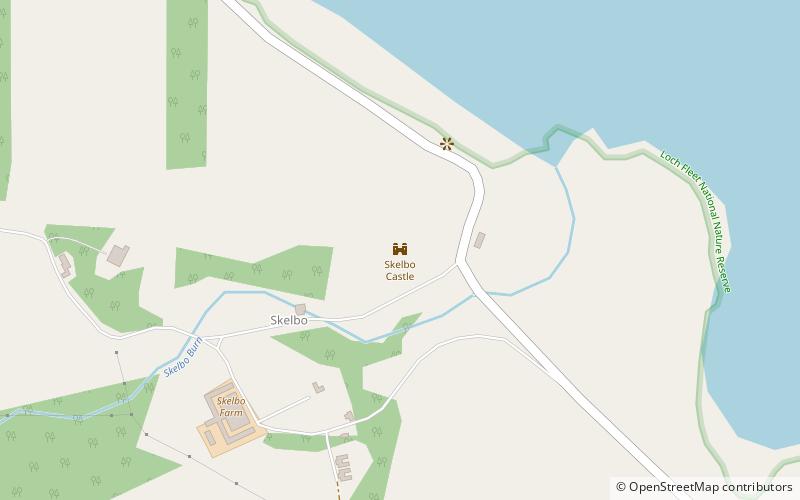Skelbo Castle location map