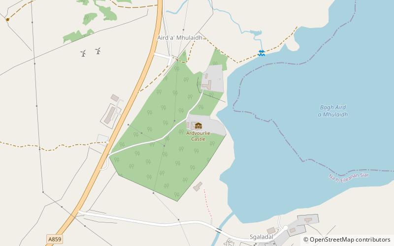 Ardvourlie Castle location map