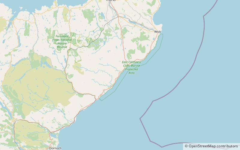 Dunbeath Castle location map