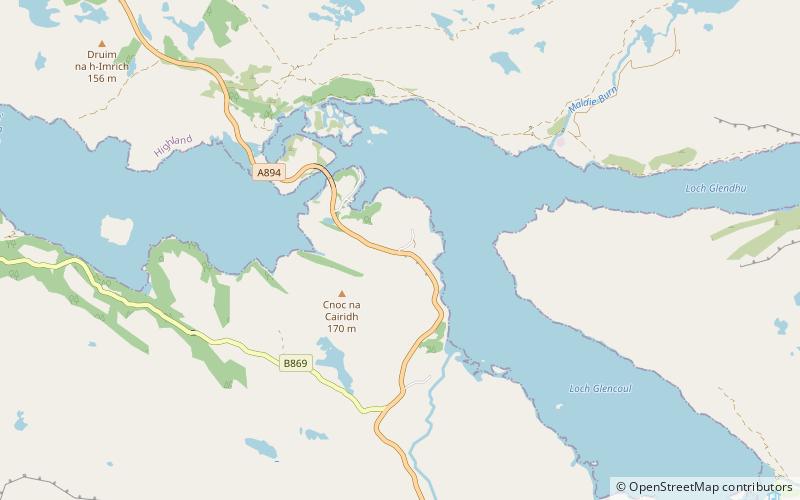 Kylesku Bridge location map
