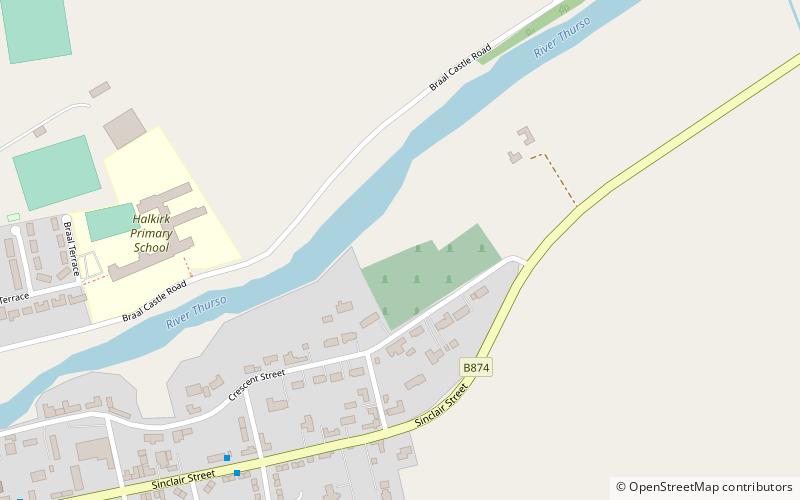Halkirk Auld Kirk location map