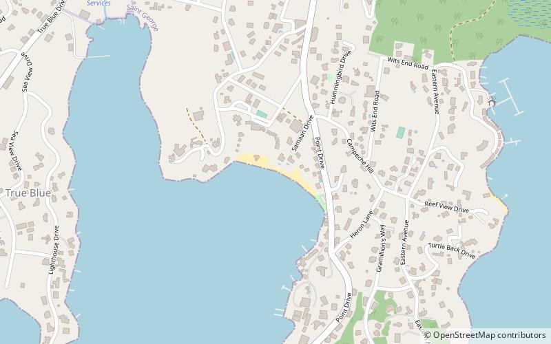 lanse aux epines beach location map