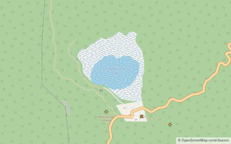Grand Etang Lake location map