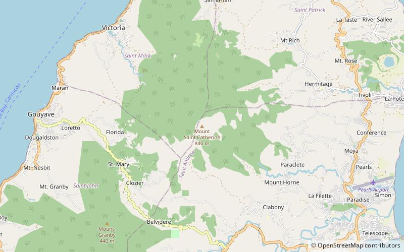 Mount Saint Catherine location map