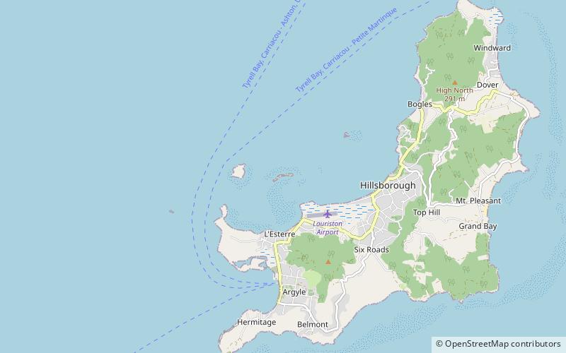 sandy island carriacou location map