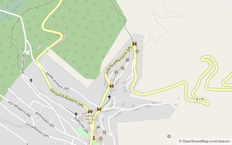sighnaghi town wall location map