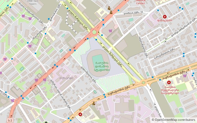 Batumi-Stadion location map