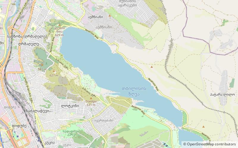 Lac de Tbilissi location map