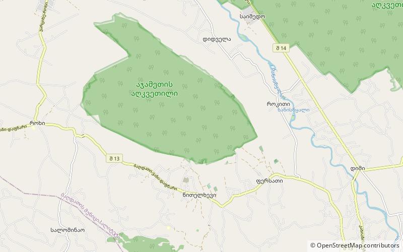 Ajameti Managed Reserve location map