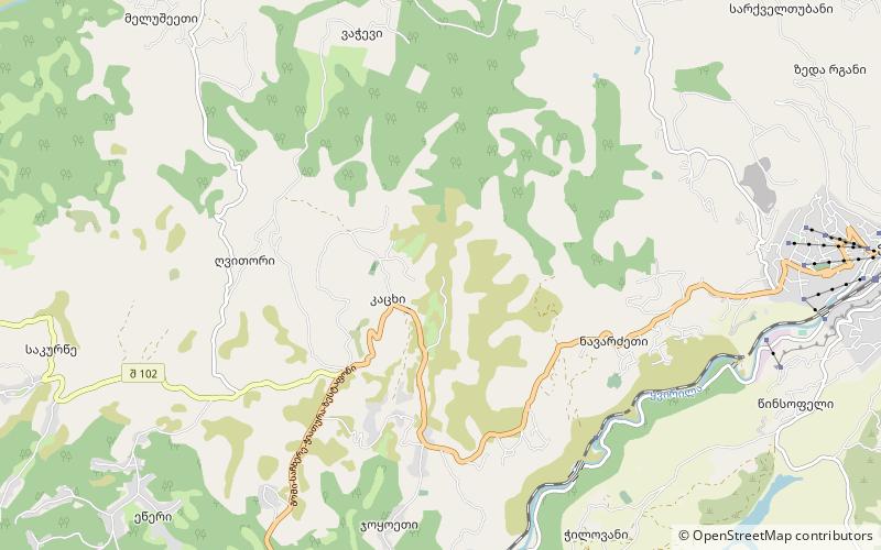 Katskhi pillar location map