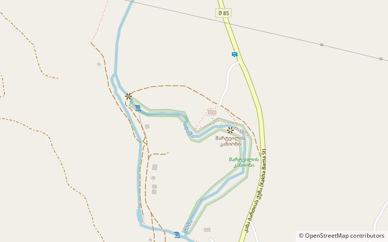 martvili canyon location map
