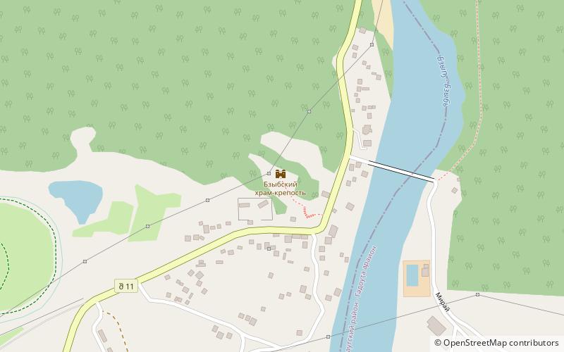 bzybskij hram krepost location map
