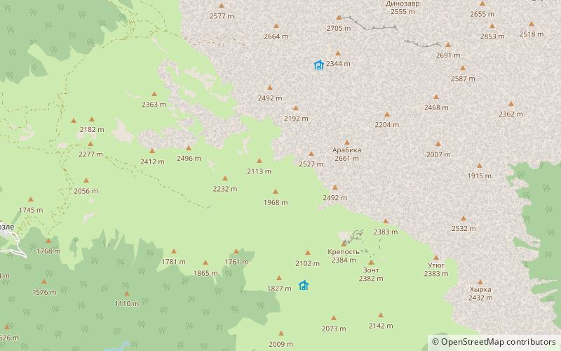 Arabika Massif location map