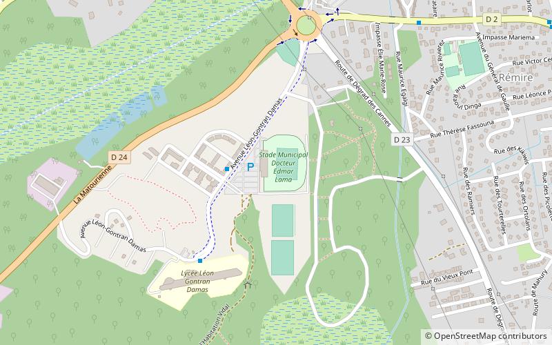 stade municipal dr edmard lama remire montjoly location map