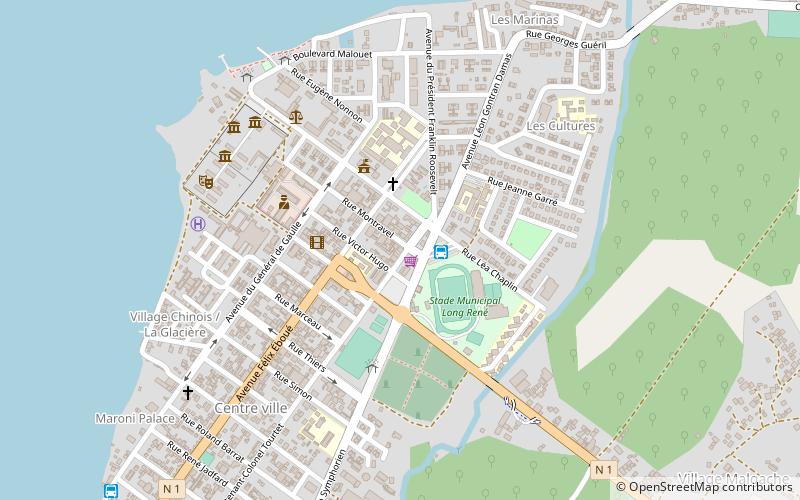maison bleue saint laurent du maroni location map