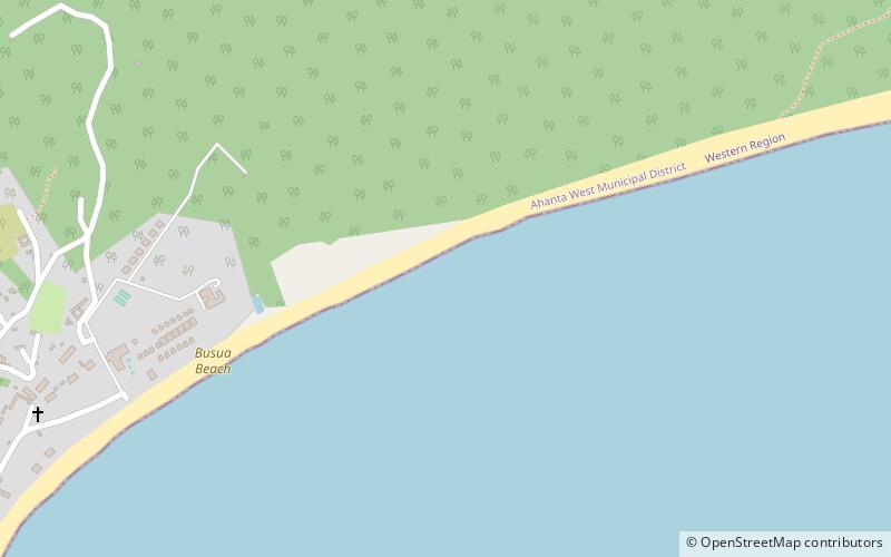 busua beach location map