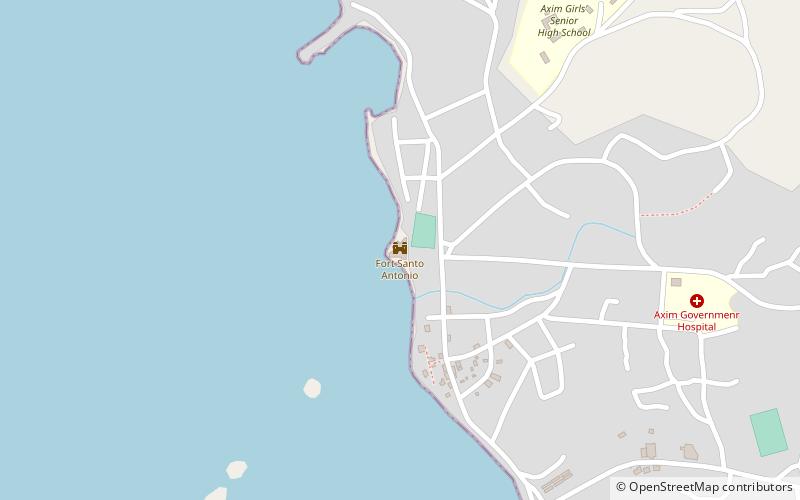 Fort Santo Antonio location map