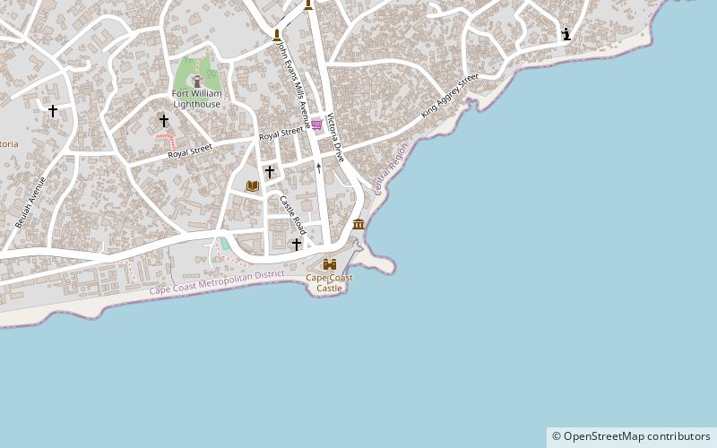 west african historical museum cape coast location map