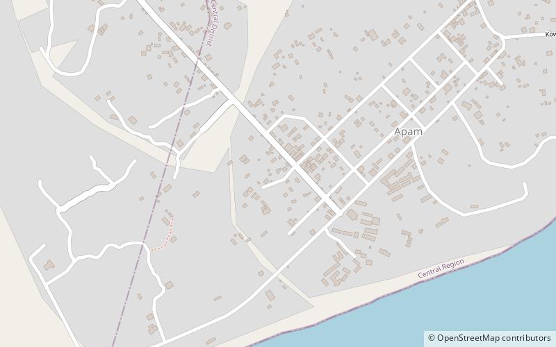 gomoa district apam location map