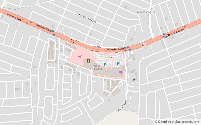 West Hills Mall location map