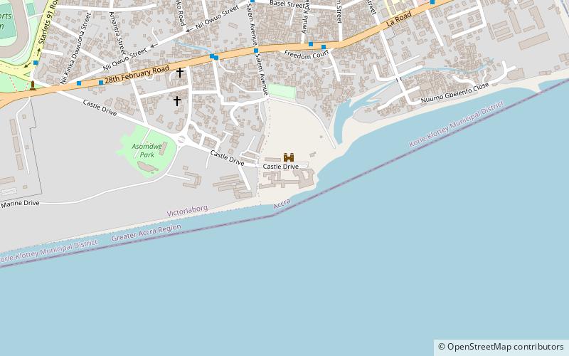 Fort Christiansborg location map