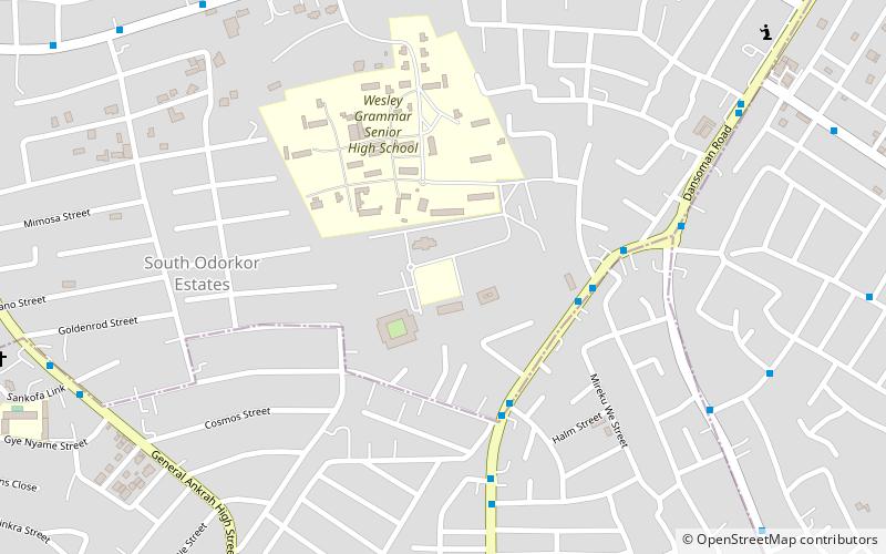 Methodist University College Ghana location map