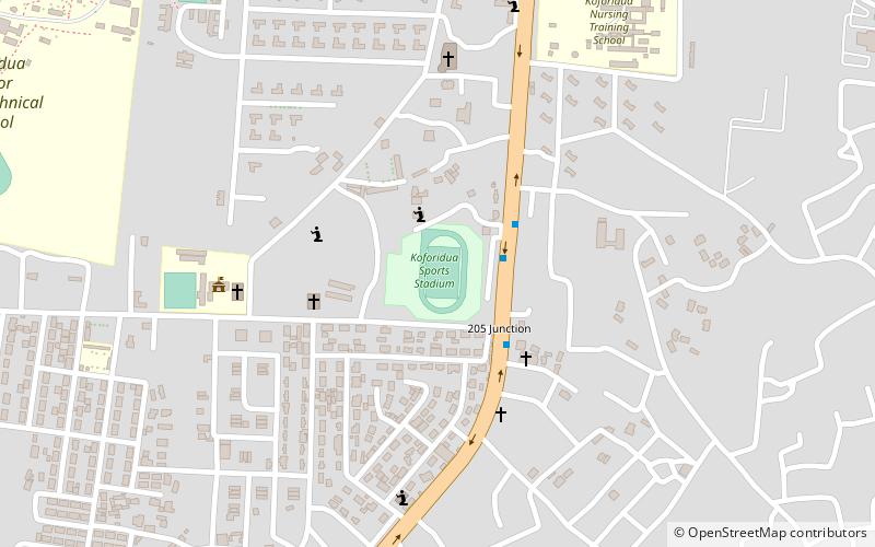 koforidua sports stadium location map