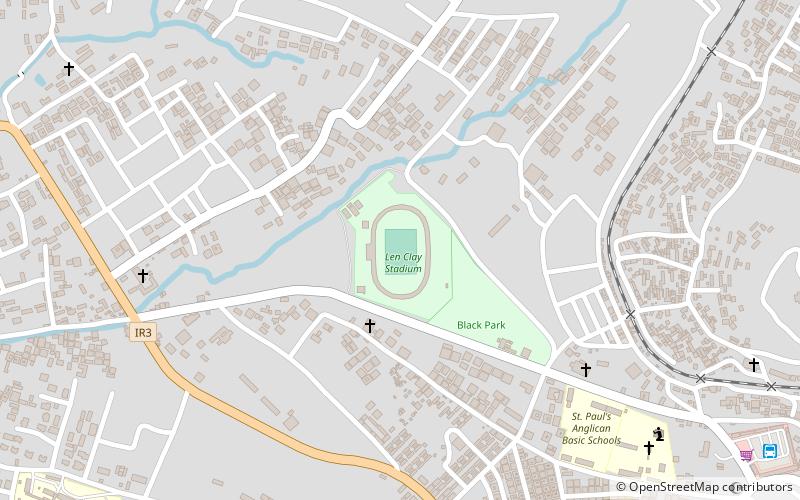 len clay stadium obuasi location map