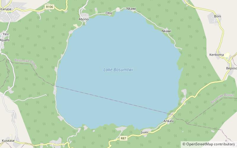 Lago Bosumtwi location map