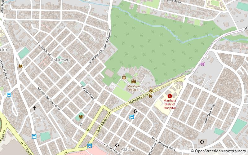 Manhyia Palace location map