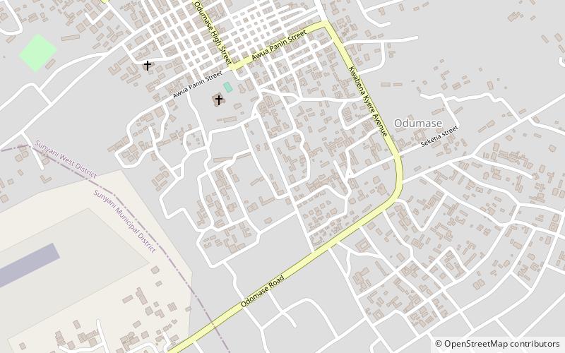sunyani oeste location map