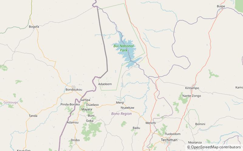 Banda Ahenkro location map