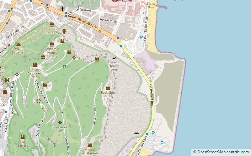 Rock of Gibraltar location map