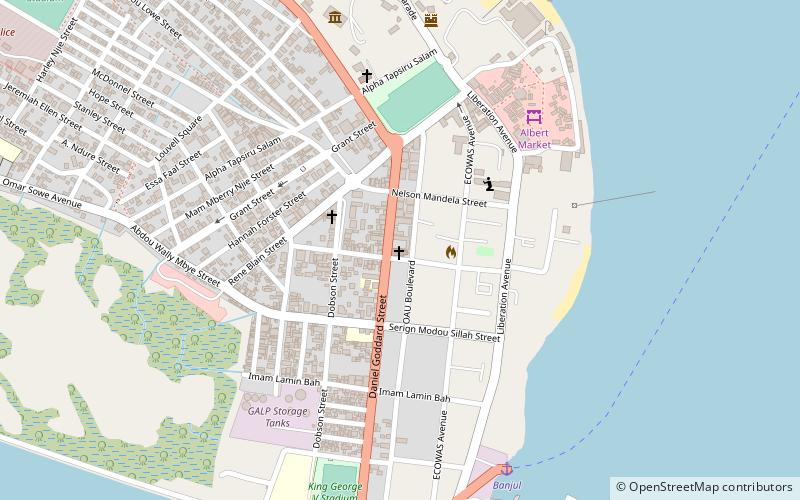 Römisch-katholische Kathedrale von Banjul location map