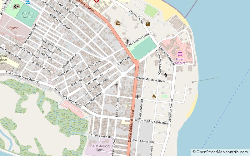 gamtel banjul location map