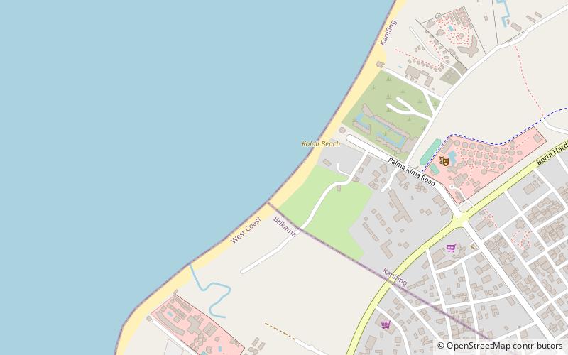 kololi beach serekunda location map