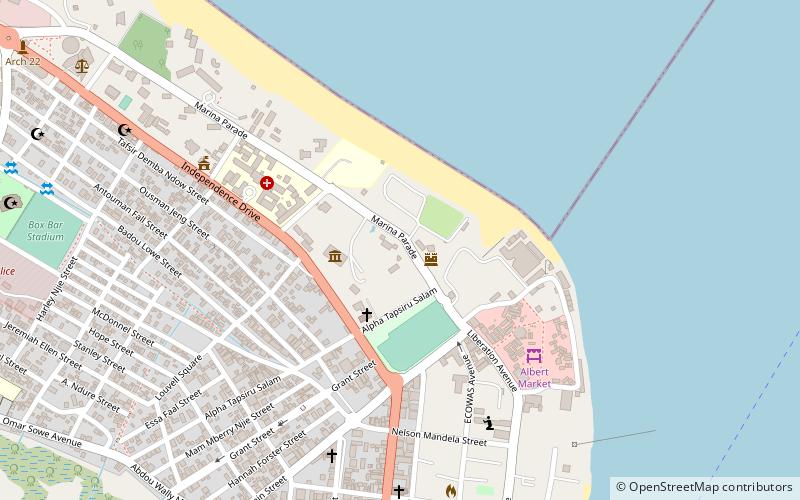 state house banjul location map