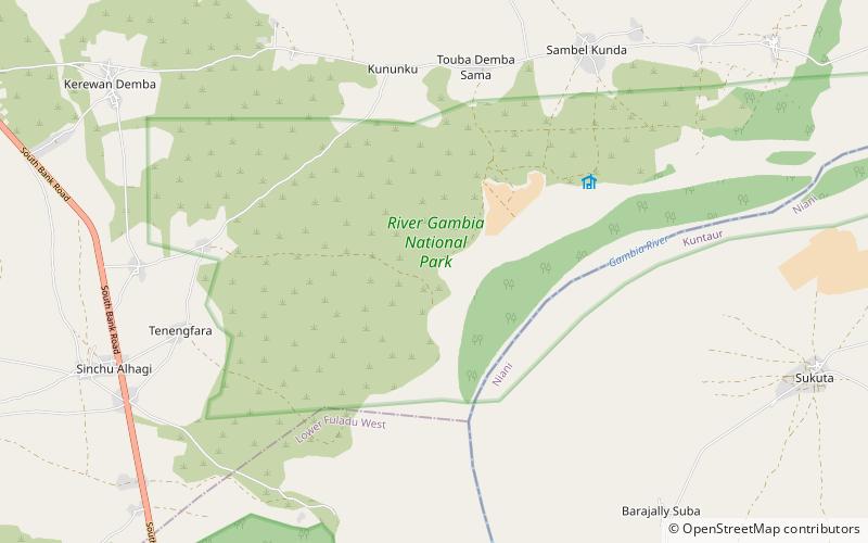 nyassang forest park river gambia nationalpark location map