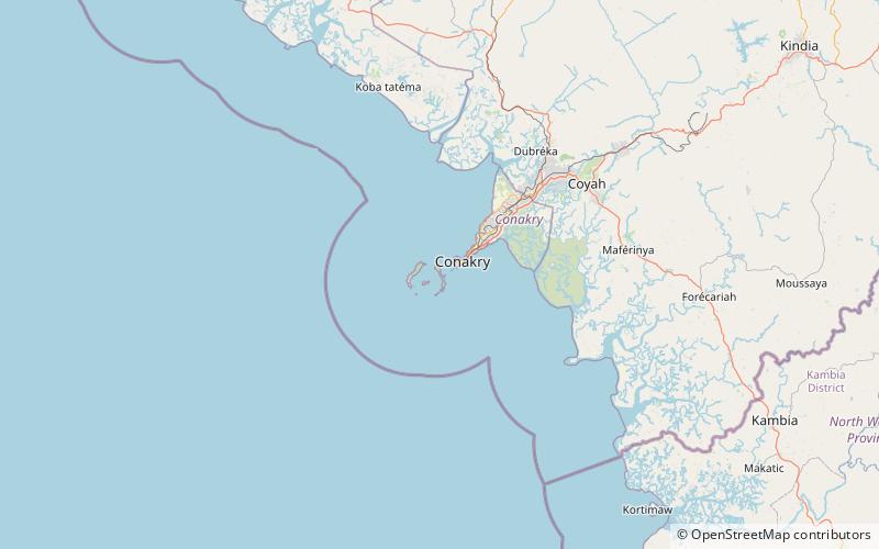plage diakhambi konakry location map