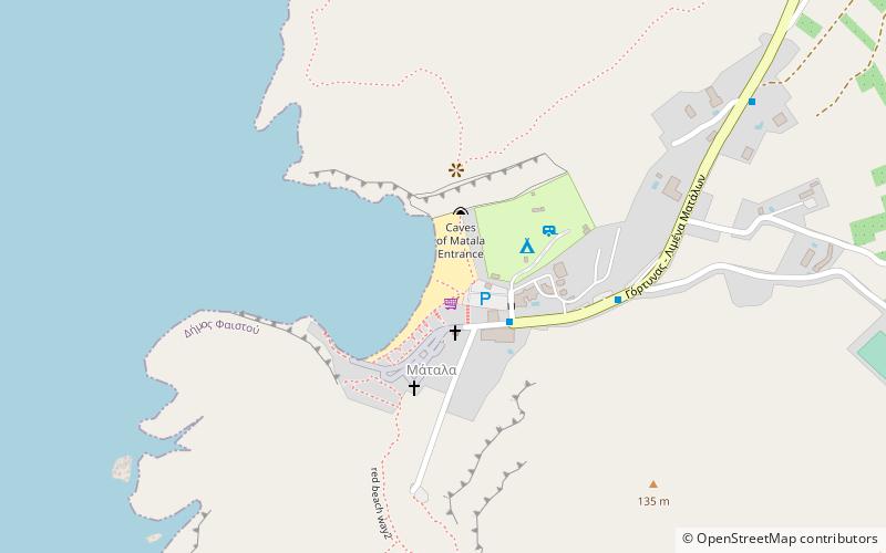matala beach festival location map