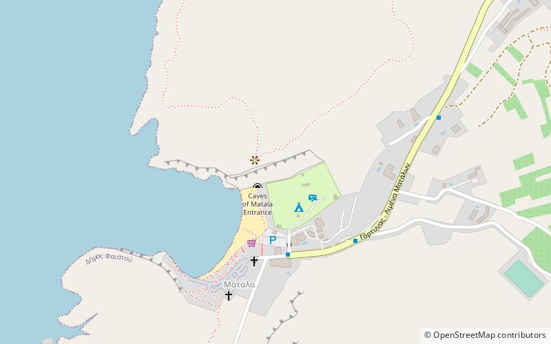 Matala Tombs location map