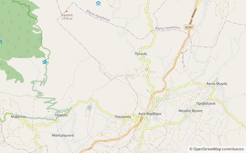 Prinias location map