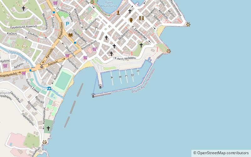 marina of agios nikolaos ajos nikolaos location map